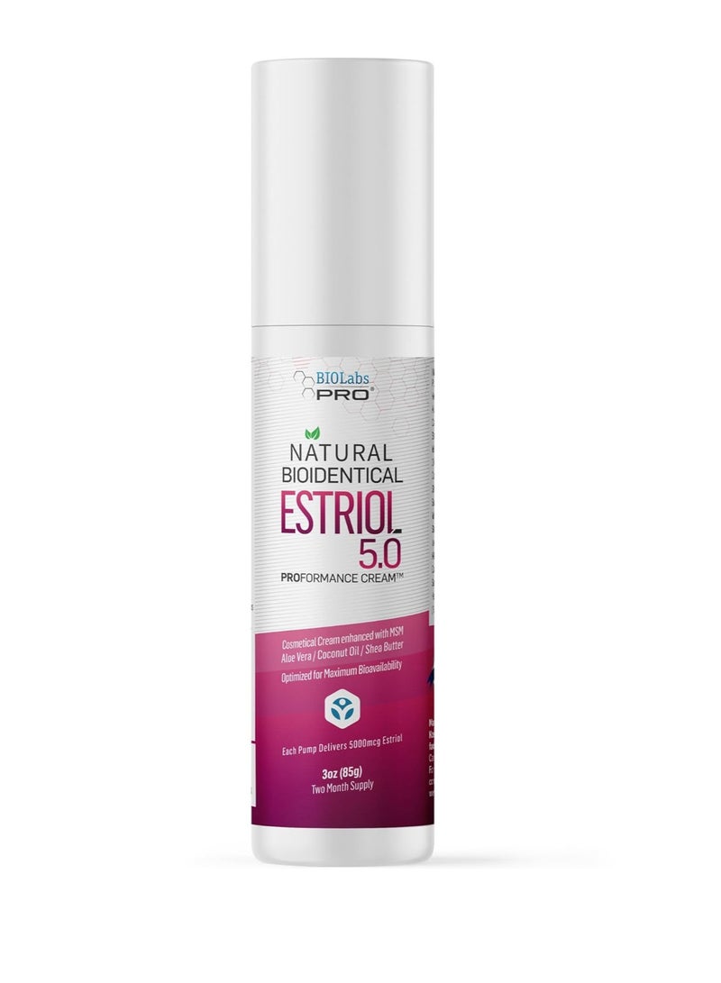 BIOLABS PRO Natural Bioidentical Estriol Beauty Cream, Two Month Supply (3oz) - Image 1