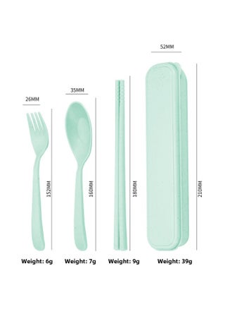 Portable Foldable Plastic Cutlery Set Wheat Straw Student Outdoor Three-piece Suite Modern Simple Style PP Material Made In China-Specifications:Default Item-Color:Green - pzsku/Z0231F9F525DF6F47778FZ/45/_/1742807811/2f0fe4f0-408e-4932-96fb-53398e3a5f6e