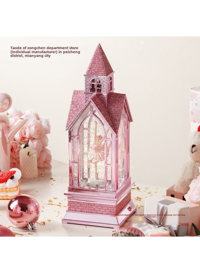 Wind Lantern Music Box Music Box Children's Dance Ballet Crystal Ball Girls Girls Princess Birthday Gift-Colour:Open-hand Ballet - Flower Room - Rotatable + With Music + Automatic Snow + Packaging - Image 5
