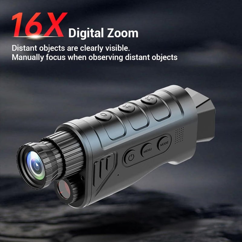 Digital Monocular Telescope, 1080P HD 16X Zoom Monocular Rechargeable with 1.54 Inch Screen, for Bird Watching Travel Wildlife Observation - Image 2
