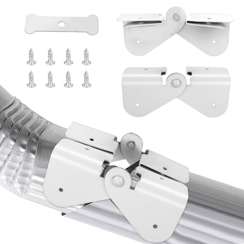 Ophjerg Gutter Downspout Hinge 10Pcs Downspout FlipUp Easy DIY Installation on Any Size Rectangle or Square Downspout Rain Gutters Accessories Downspout Extension Hinge Include Clasp - Image 2