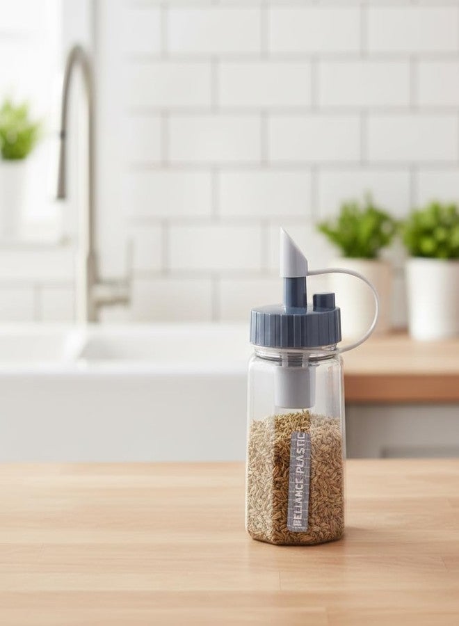 DVELLZY Clear Plastic Mukhwas Bottle | Smart Flip Cap & Easy Flow Design | Kitchen & Tabletop Storage Container for Mouth Fresheners, Spices, Snacks, 300ml (Pack Of 2) - Image 5