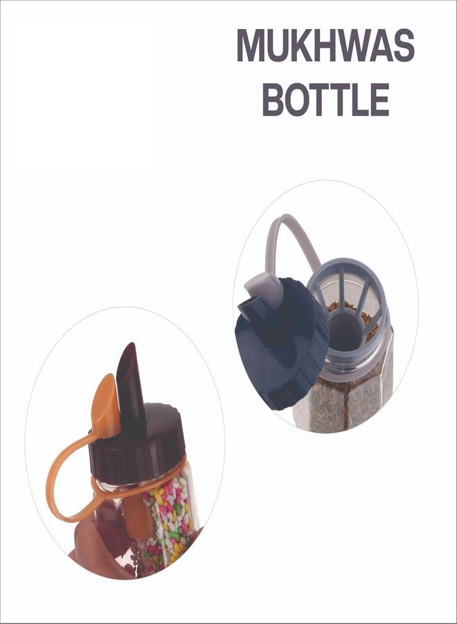 DVELLZY Clear Plastic Mukhwas Bottle | Smart Flip Cap & Easy Flow Design | Kitchen & Tabletop Storage Container for Mouth Fresheners, Spices, Snacks, 300ml (Pack Of 2) - Image 3
