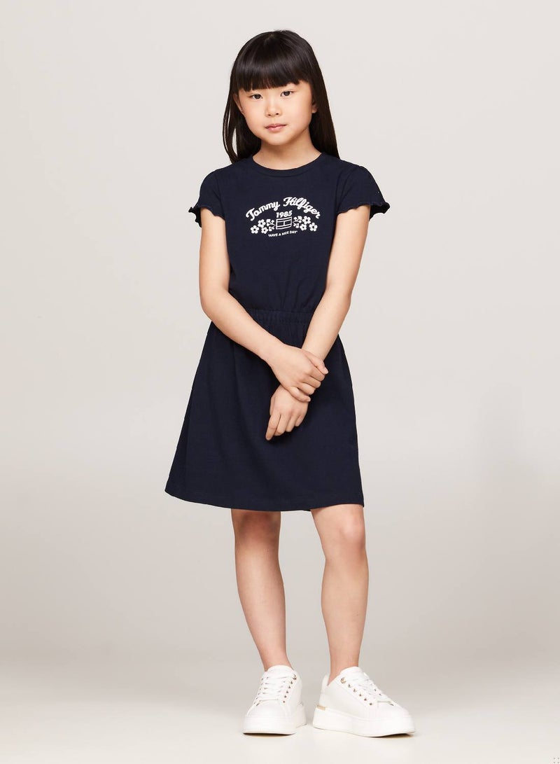 TOMMY HILFIGER Floral Logo Relaxed Dress - Image 1