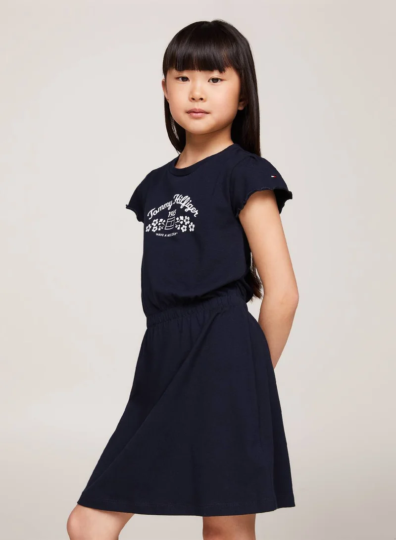 TOMMY HILFIGER Floral Logo Relaxed Dress