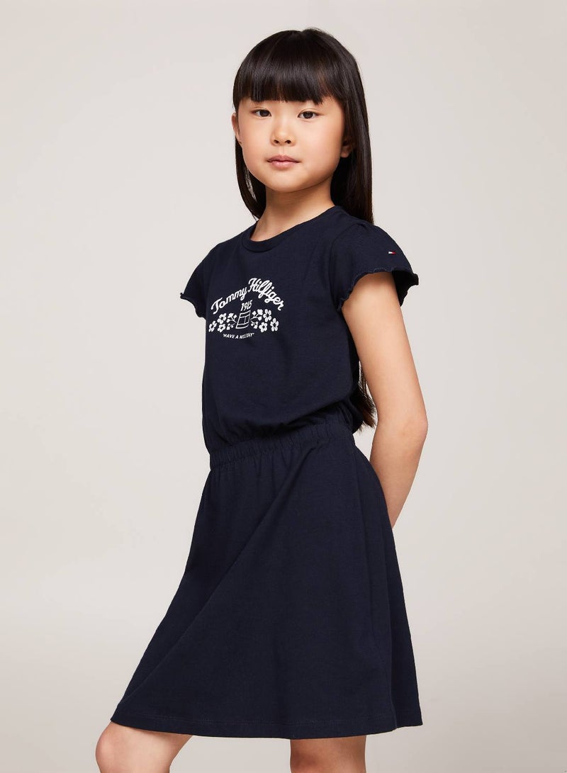 TOMMY HILFIGER Floral Logo Relaxed Dress - Image 3