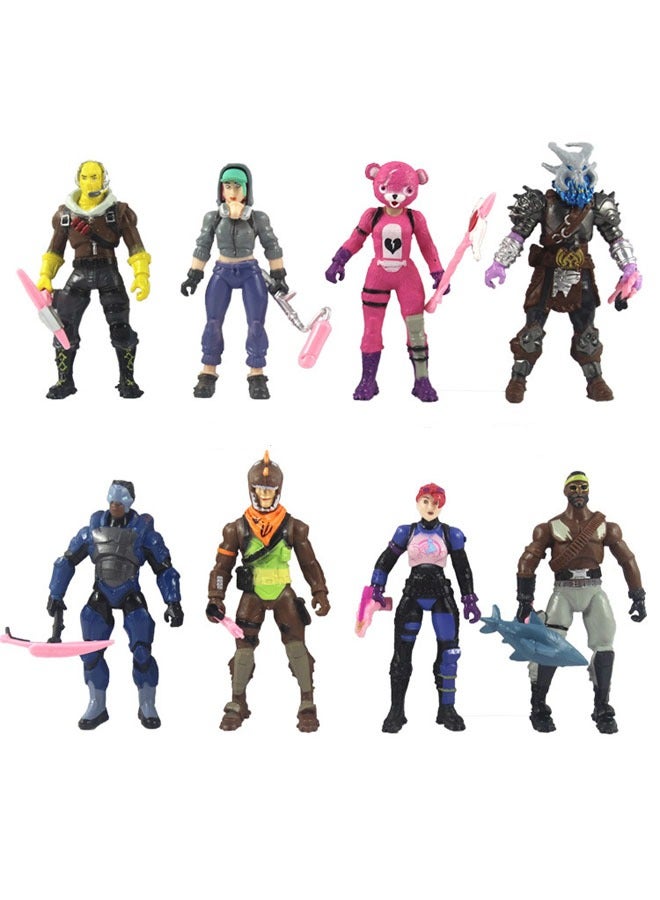 Fortnite Cake Top Hat Finger Character Set 8 Action Figure Toys Premium Cake Top Hat u0026 Party Gift for Fortnite Party Supplies 