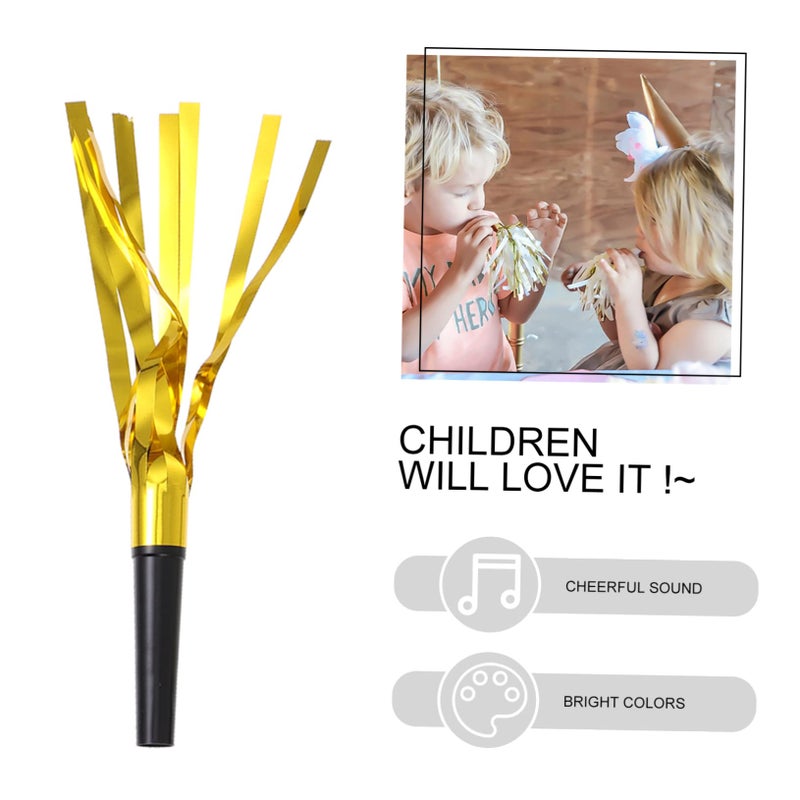 Glitter Fringed Party Whistles Set 30pcs Noise Makers for Birthday Celebrations - Image 4