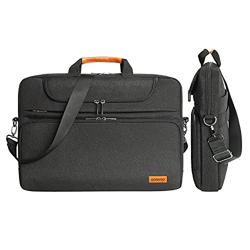 DOMISO 14 Inch Multi-Functional Laptop Sleeve Business Briefcase Waterproof Messenger Shoulder Bag for 14" Laptops/Chromebook/Ultrabook/Apple/Lenovo/HP/Dell/ASUS/Acer, Black - Image 2