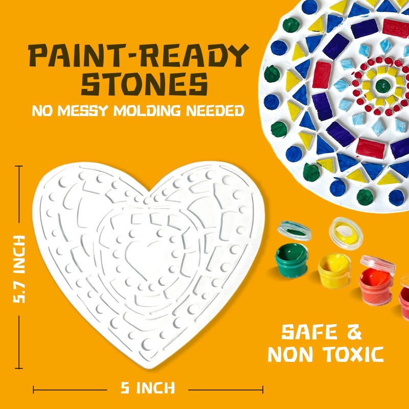 EggSun 8Pcs Stepping Stones Painting Crafts Kit for Kids 4 8 6, DIY Garden Stones Outdoor Paint Your Own Ceramic Unicorn Arts and Crafts for Boys Girls Ages 4 7 9 10 12 Birthday Gifts - Image 3