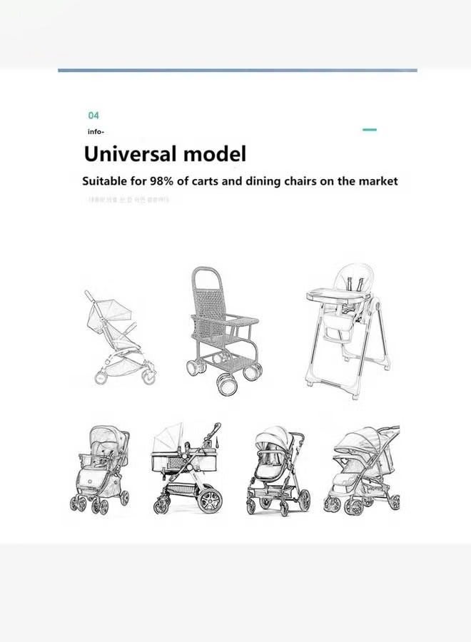 الدليبن وسادة مقعد الطفل، وسادة مقعد الطفل، وسادة كرسي طعام الطفل القطنية، وسادة عربة الطفل، وسادة عربة الطفل الناعمة، وسادة كرسي مرتفع للأطفال بتصميم ملون، وسادة مقعد السيارة (نمط الزرافة) - Image 3