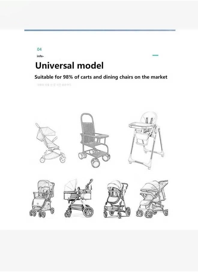 oldlaiben Baby Dining Chair Cushion, Cotton Baby Dining Chair Cushion, Baby Stroller Cushion, Soft Baby Carriage Cushion, Colored Pattern Design Baby High Chair Cushion, Car Seat Pad（Giraffe Pattern）  - Image 3