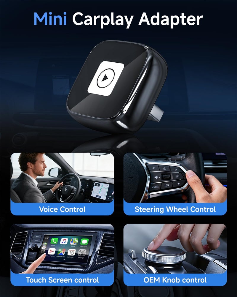 MyLetech Wireless Carplay Mirror Link Adapter,Support Apple CarPlay & Android Auto, Plug & Play, Car Play Adapter with Fast & Stable Auto-Connect,Zero Lag for Apple iOS 10+, Android 11+ Version - Image 3