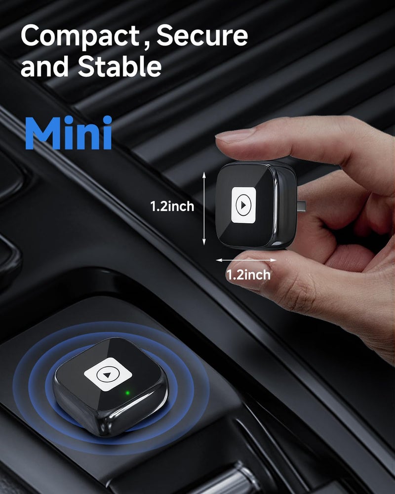 MyLetech Wireless Carplay Mirror Link Adapter,Support Apple CarPlay & Android Auto, Plug & Play, Car Play Adapter with Fast & Stable Auto-Connect,Zero Lag for Apple iOS 10+, Android 11+ Version - Image 2