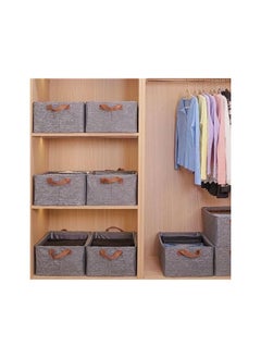 Generic Foldable Fabric Storage Box with Clear Lid, Large Fabric Clothes Organizer for Wardrobe, Washable Closet Basket with Sturdy Handles and Metal Reinforced Shelf  - Image 2