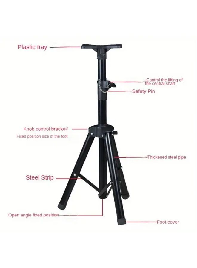 Black Heavy Duty Adjustable Telescopic Speaker Projector Tripod Stand - Image 5