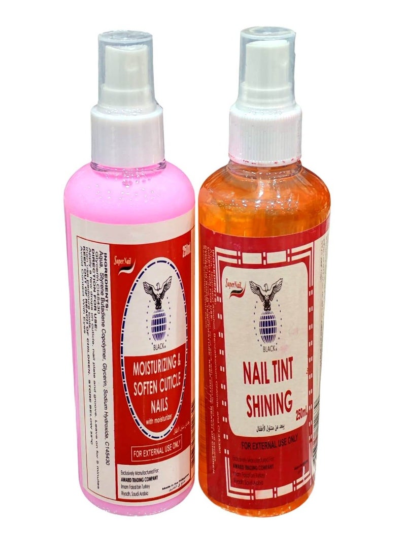 بلاك بخاخ مزيل الجلد الميت حول الاظافر منعم ومرطب 250مل مع بخاخ مورد وملمع الأظافر 250مل - Image 1