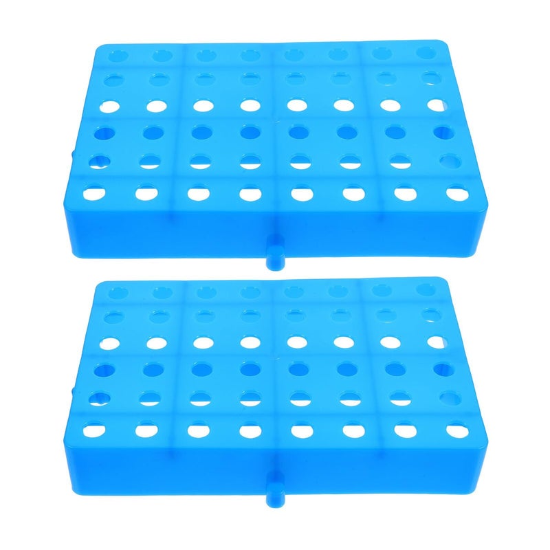 Blue Plastic Pallet 30x20x5cm Nestable Storage Platform for Warehouse Organization - Image 2