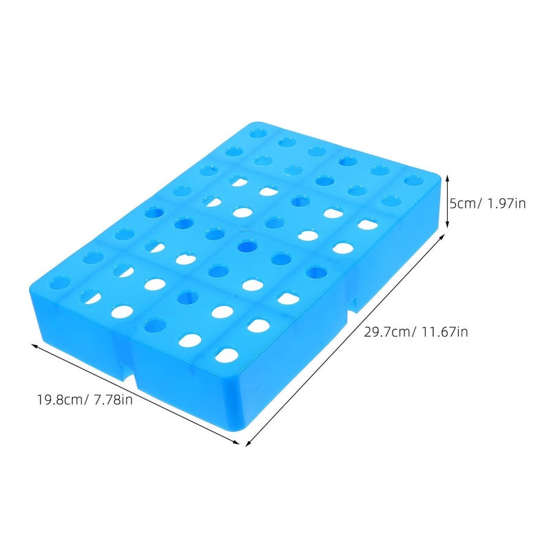 Blue Plastic Pallet 30x20x5cm Nestable Storage Platform for Warehouse Organization - Image 3