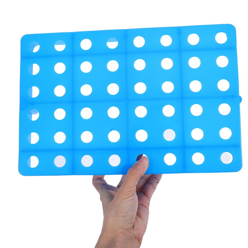 Blue Plastic Pallet 30x20x5cm Nestable Storage Platform for Warehouse Organization - Image 5