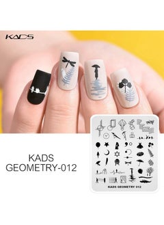 KADS KADS 5pcs Nail Stamp Plates Set Nails Art Stamping Plate Unique Irregular Geometry Pattern Nail Plate Template Image Plate  - Image 5