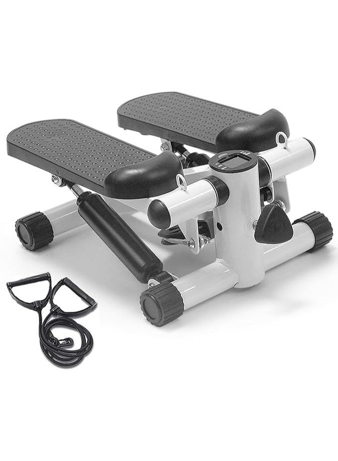 Mini Stepper Trainer Adjustable Height Stepper Exercise Machine with Resistance Bands and LCD Monitor Air Climber Stepping Fitness Machine - Image 1