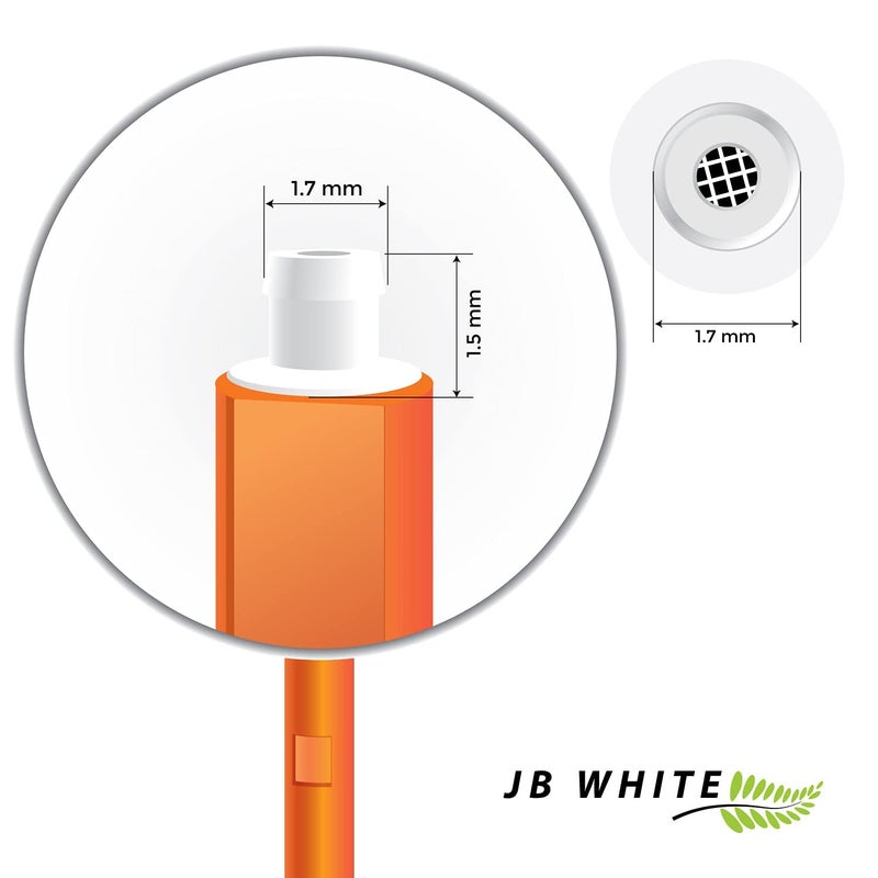 JB White Pack of 24 Orange Wax Filters for Hearing Aids - Compatible with Starkey Hear Clear, Behind-The-Ear, Noise Reduction, 1.5mm x 1.7mm - Image 2