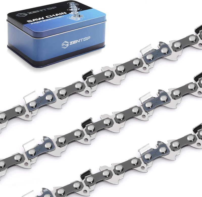 Zentop 16 Inch Chainsaw Chain 3/8" LP Pitch .043" Gauge 55 Drive Links- 61PMM3 55 Fits Stihl MS170, MS171, MS180c - 36100050055, R55 (3 Chains) - Image 1