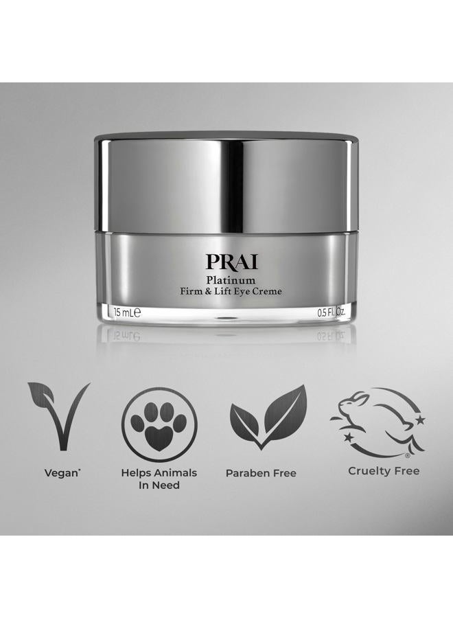 PRAI Beauty Platinum Firm and Lift Eye Creme - Tightening and Firming Eye Cream - Anti-Aging Under Eye Cream - Irritation Free - 0.5 Oz - Image 4
