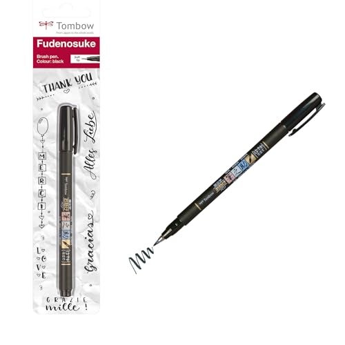 Tombow Fudenosuke Brush Pen, Soft Tip, Black Ink, Pack of 1 - Image 1