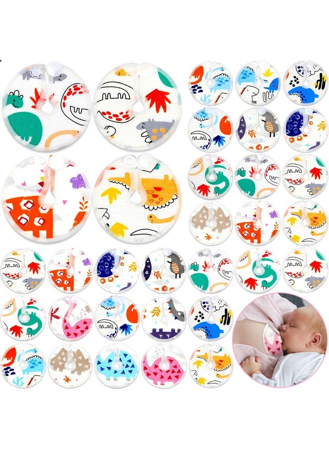 Threlaco أغطية زر أنبوب ثريلاغو 48 قطعة لوسادات أنبوب التغذية حاملة للبطن قابلة لإعادة الاستخدام ملحقات أنبوب بيغ ناعمة ماصة وسادات رضاعة طبيعية دعم الرضاعة ورعاية التمريض تبقى جافة - Image 1