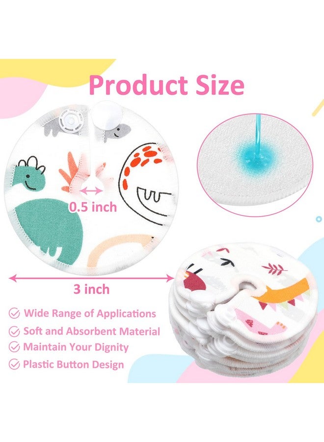 Threlaco أغطية زر أنبوب ثريلاغو 48 قطعة لوسادات أنبوب التغذية حاملة للبطن قابلة لإعادة الاستخدام ملحقات أنبوب بيغ ناعمة ماصة وسادات رضاعة طبيعية دعم الرضاعة ورعاية التمريض تبقى جافة - Image 2