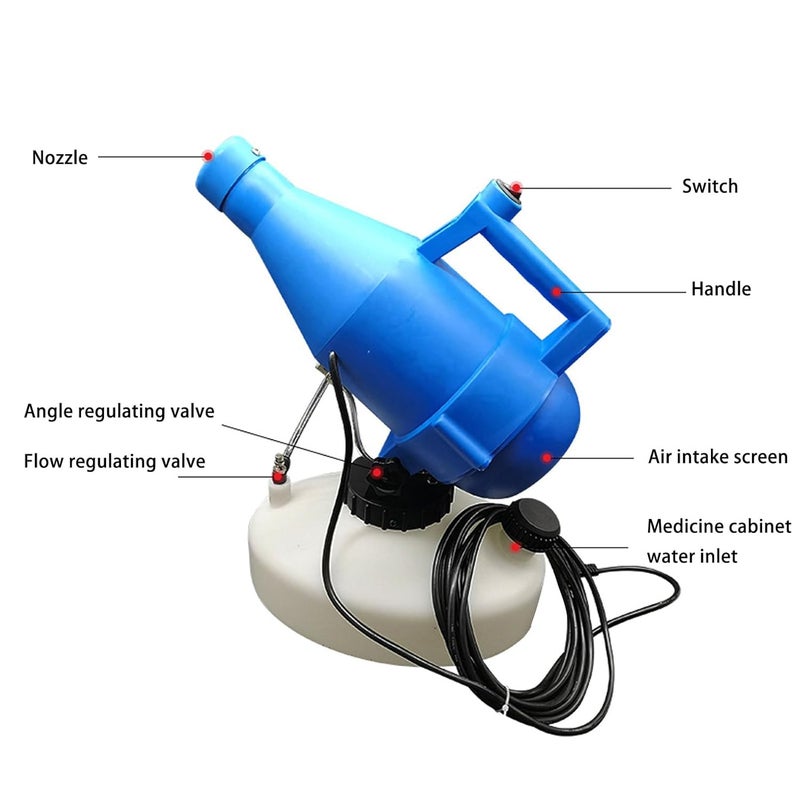 كلاراكو جهاز رش ضباب كهربائي، جهاز رش ضبابي محمول باليد يعمل بتقنية ULV، بخاخ رذاذ بارد للمنزل والمدرسة والحديقة الخارجية (قابس أمريكي 110 فولت) - Image 5