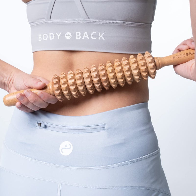 Body Back Wood Therapy Roller for Maderoterapia, Lymphatic Drainage, Cellulite Massage, and Massage Rolling, Natural Muscle Massage Stick Tool for Massage and Relaxation - Image 3