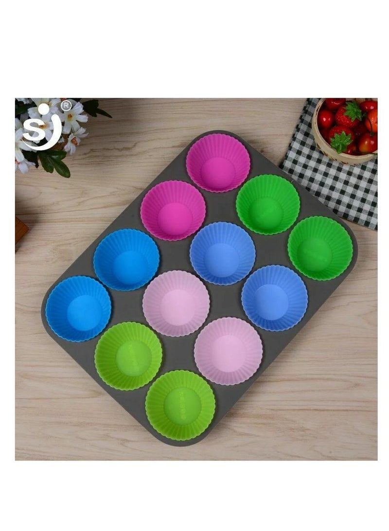 Jumbo Cupcake Molds Special Offer 12 Silicone Cupcake Molds  - Image 1