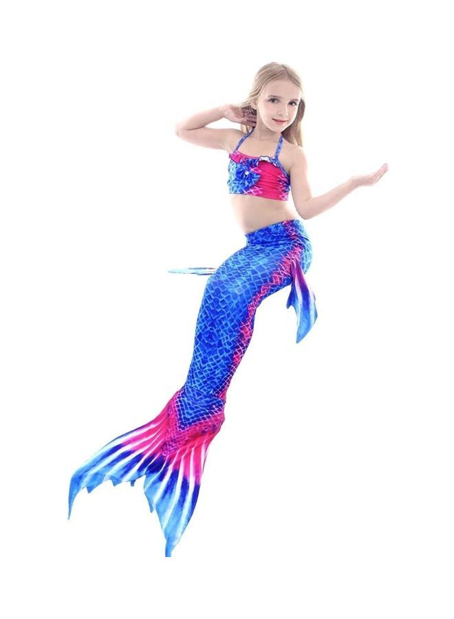 Loquat 3-Piece Mermaid Swimming Costume Set 110cm - Image 3