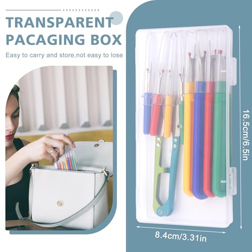 ZMAAGG Seam Ripper, 4 Big and 4 Small Stitch Remover Tools, Seam Rippers for Sewing, Thread Remover Tool with Thread Snip, Storage Box - Image 4