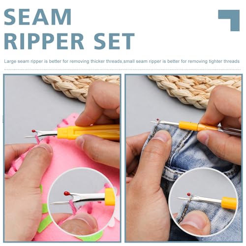 ZMAAGG Seam Ripper, 4 Big and 4 Small Stitch Remover Tools, Seam Rippers for Sewing, Thread Remover Tool with Thread Snip, Storage Box - Image 3