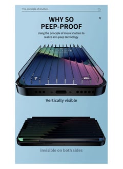 HEXABEX iPhone 14 Pro Privacy Screen Protector, Tempered Glass 5D 9H Privacy Screen Protector for iPhone 14 Pro 6.1" Black  - Image 2