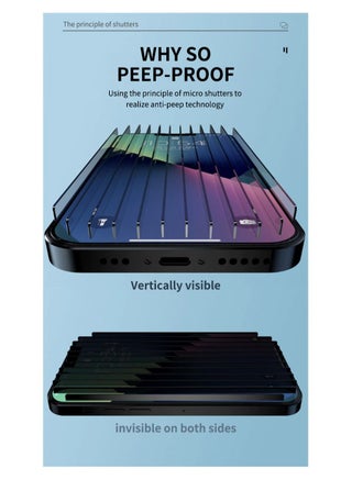 واقي شاشة الخصوصية لجهاز iPhone 14 Pro، واقي شاشة الخصوصية من الزجاج المقوى 5D 9H لجهاز iPhone 14 Pro مقاس 6.1 بوصة، أسود - view 2