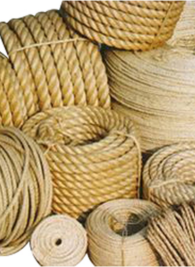 AL SANIDI Fiber camping rope, brown, 15 meters long, 8 mm thick  - Image 3