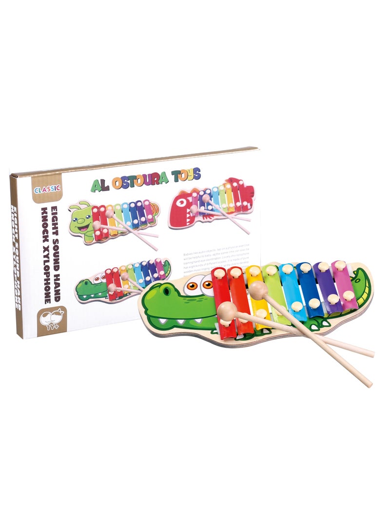 al ostoura toys LW0512 Hand Knock Xylophone Wooden Kids Educational Toy Gift - Image 1
