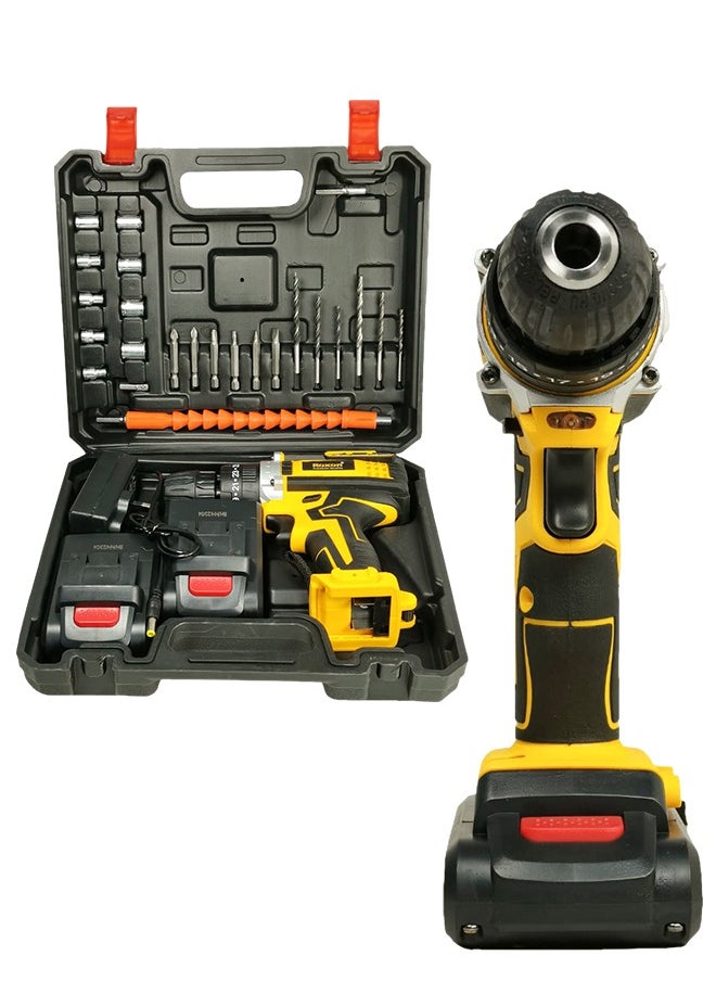 Roxon - ROXON 21V Cordless Impact Cordless Screwdriver Drill Machine and Tool Kit  With 2 Li-ion Rechargeable Battery 1500 MAh RX21VCD - Image 1