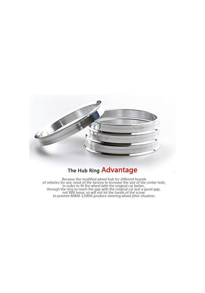 DCVAMOUS Alloy Aluminum Hub Centric Rings 72.6 to 70.3 - Set of 4 - Image 4