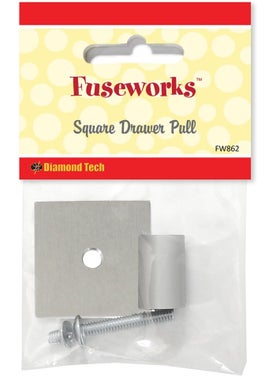 Fuseworks Square Drawer Pull with Hardware 1Pack