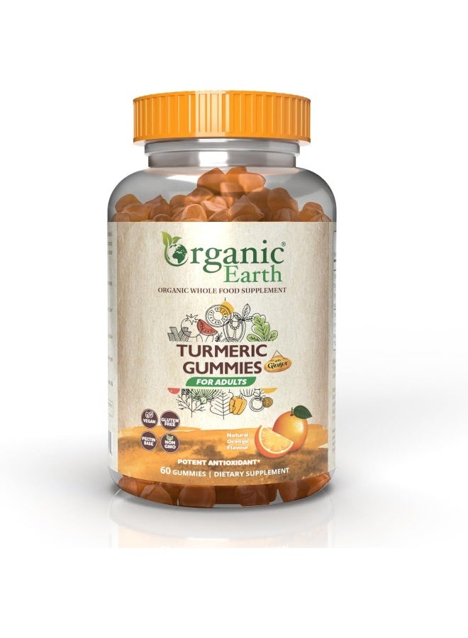 Organic Earth Turmeric Gummies With Ginger For Adults - Image 1
