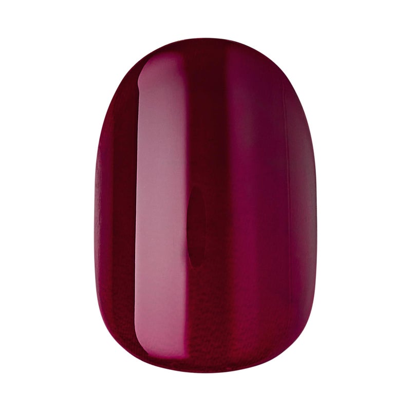 imPRESS Color Press On Nails, â€˜Over You', Solid Burgundy, Short Oval, PureFit Technology, Patented Super Hold Adhesive, Chip Proof, Smudge Proof, Mini Nail File, Manicure Stick & 30 Fake Nails - Image 5