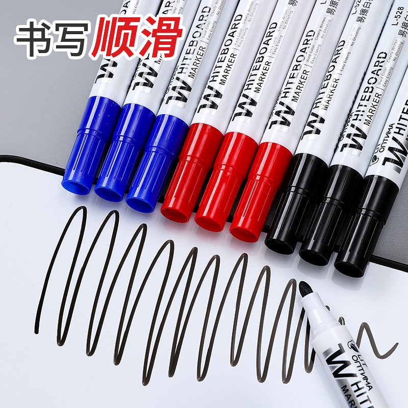 L.528 Erasable Whiteboard Marker Pen – Water-Based Ink, 2.0mm Line Width, 10 Pack - Image 2