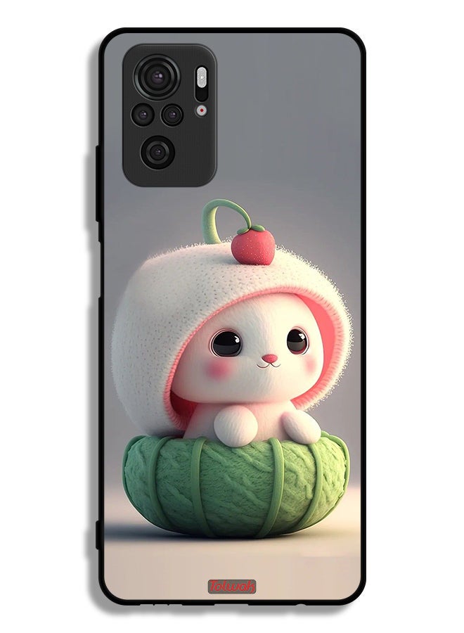Tolwak Xiaomi Redmi Note 10S Protective Case Cover Cute Little Rabbit - Image 2