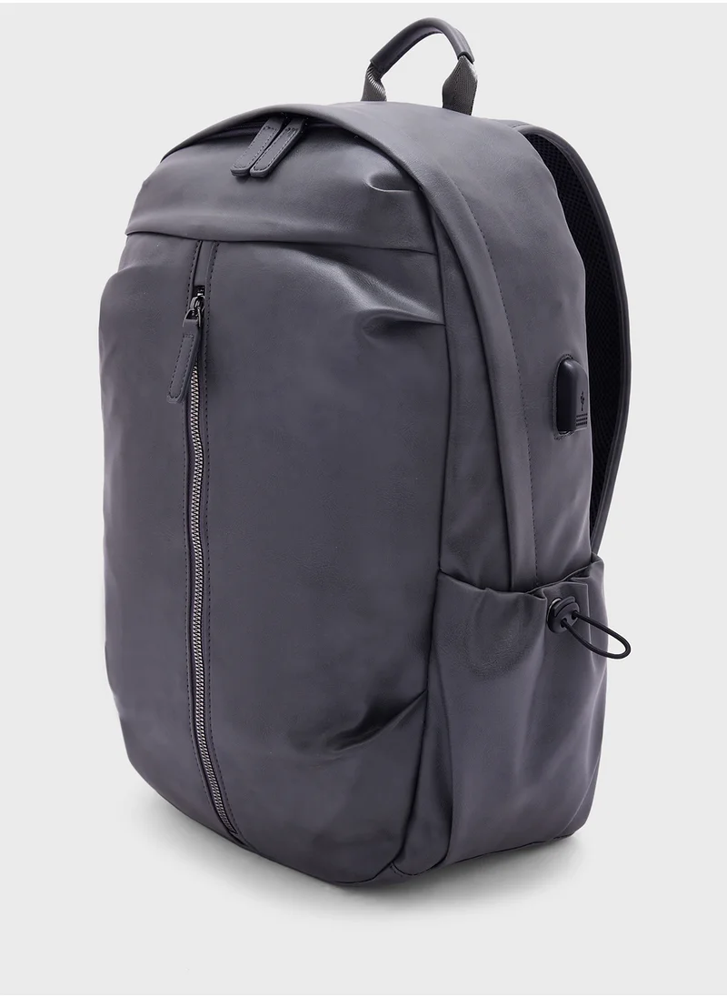 Robert Wood Casual Backpack With Laptop Compartment